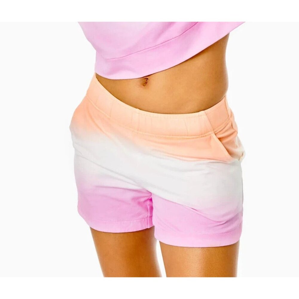 Lilly Pulitzer 5" Kylar Knit Cantaloupe Dip Dye Shorts Printed S
